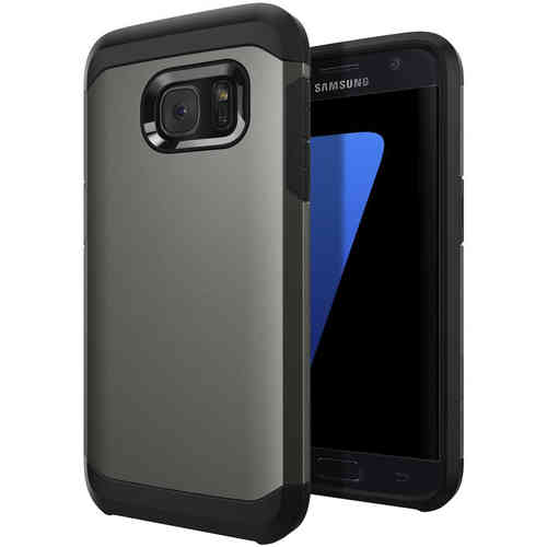 Hybrid Guard Protective Tough Case for Samsung Galaxy S7 - Silver