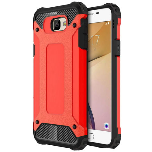 Military Defender Shockproof Case for Samsung Galaxy J5 Prime - Red