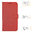 Leather Wallet Case & Card Holder Pouch for Samsung Galaxy J7 Prime - Red