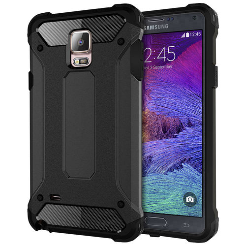 Military Defender Tough Shockproof Case for Samsung Galaxy Note 4 - Black