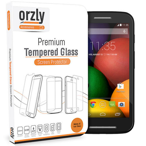 Orzly 9H Tempered Glass Screen Protector for Motorola Moto E (1st Gen)