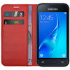 Go to product Leather Wallet Case & Card Holder Pouch for Samsung Galaxy J1 Mini - Red