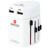 SKROSS EVO 2.5A World Travel Power Adapter & Dual USB Charger (2-Pole)