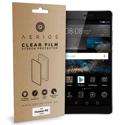 Aerios (2-Pack) Clear Film Screen Protector for Huawei P8
