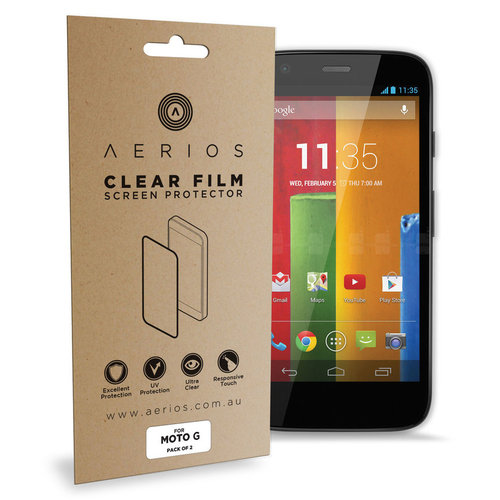 Aerios (2-Pack) Clear Film Screen Protector for Motorola Moto G (1st Gen)