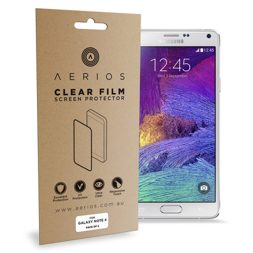 Aerios (4-Pack) Clear Film Screen Protector for Samsung Galaxy Note 4