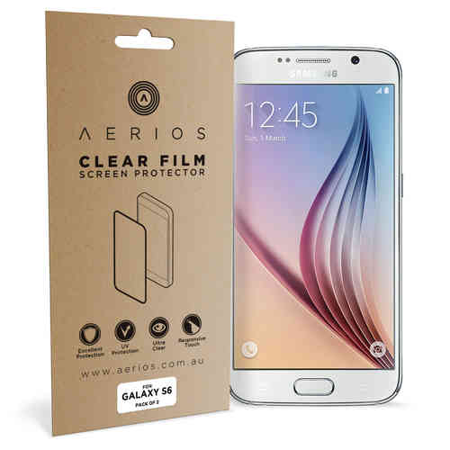 Aerios (2-Pack) Clear Film Screen Protector for Samsung Galaxy S6