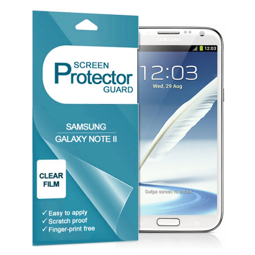 (2-Pack) Clear Film Screen Protector for Samsung Galaxy Note 2