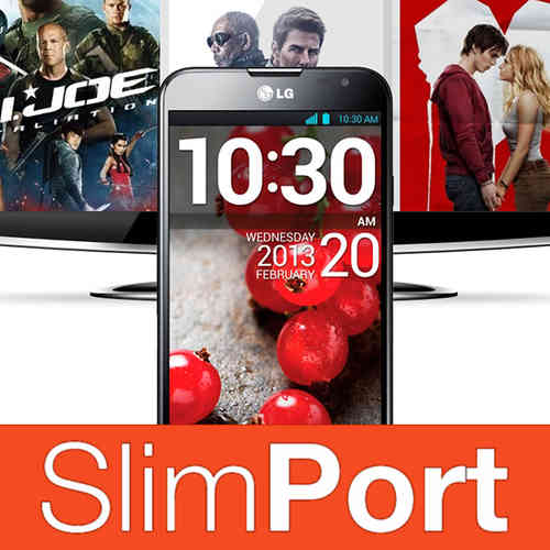 SlimPort Micro USB to HDMI TV Adapter Cable for LG Optimus G Pro - White