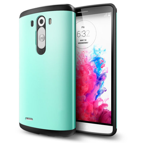 Slim Armour Rugged Tough Shockproof Case for LG G3 - Mint Green