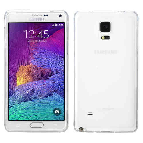 Melkco Poly Jacket TPU Case for Samsung Galaxy Note 4 - White Frost