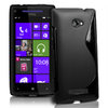S-Line Flexi Gel Case for HTC Windows Phone 8X - Black (Two-Tone)