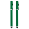 2-in-1 Capacitive Touch Screen Stylus & Ink Pen (2-Pack) - Green