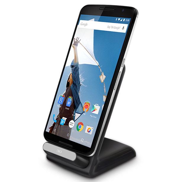 Qi Wireless Charger Dock & Stand (3-Coils) for Google Nexus 6