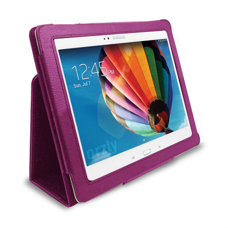 Orzly Folio Leather Case & Stand for Samsung Galaxy Tab 3 10.1 - Purple