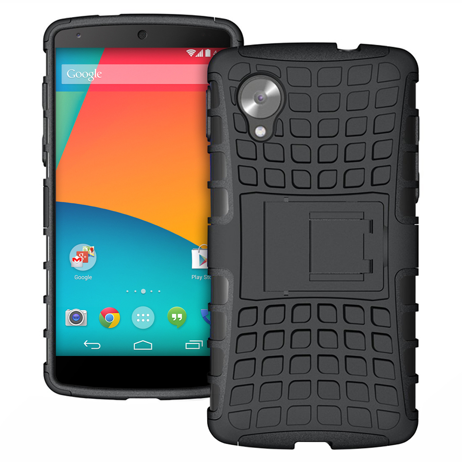 Rugged Tough Shockproof Case Google Nexus 5 (Black)