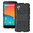 Dual Layer Rugged Tough Shockproof Case for Google Nexus 5 - Black