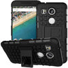 Dual Layer Rugged Tough Shockproof Case for Google Nexus 5X - Black