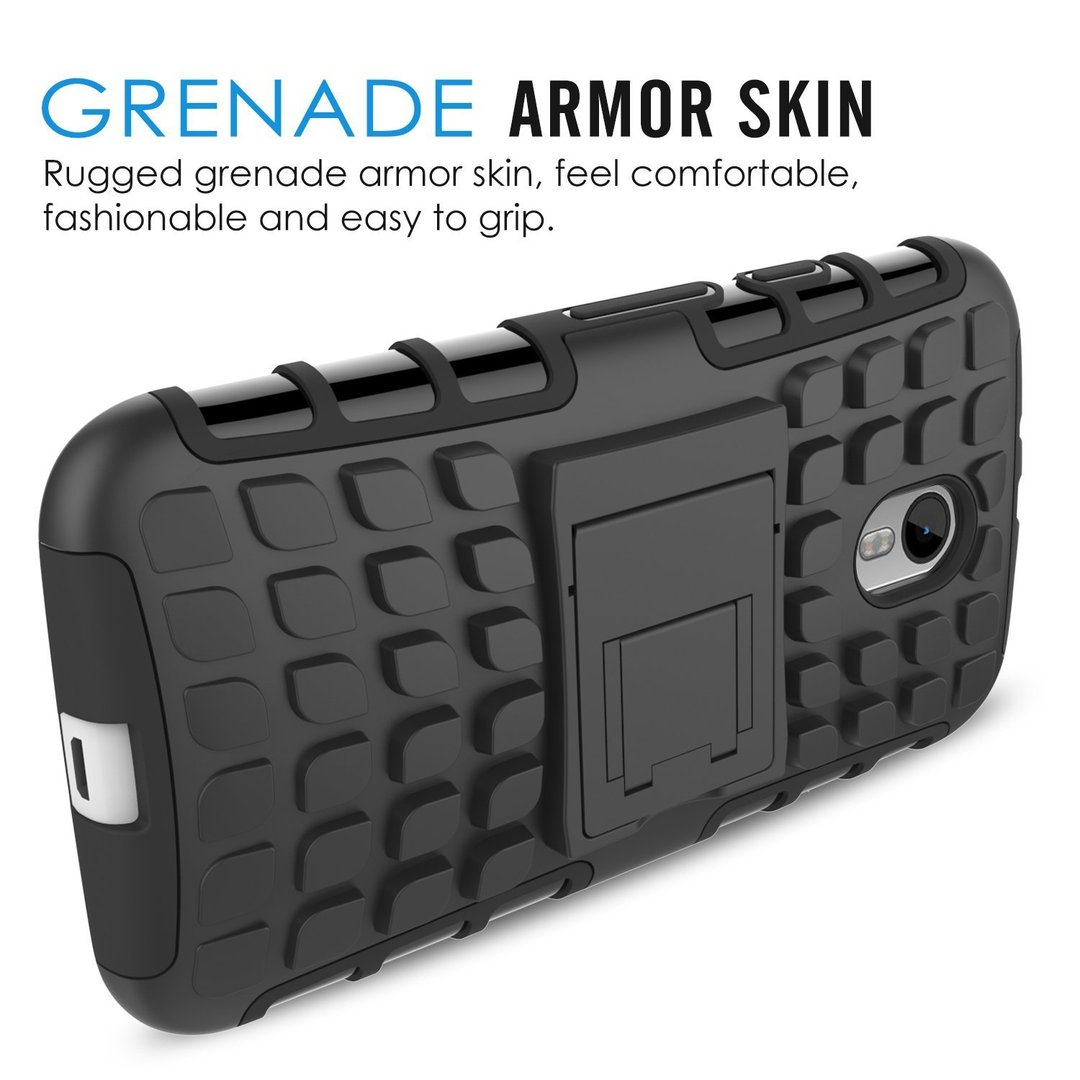 Rugged Tough Shockproof Case - Motorola G 3rd Gen (Black)