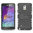 Dual Layer Rugged Tough Shockproof Case for Samsung Galaxy Note 4 - Black