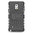 Dual Layer Rugged Tough Shockproof Case for Samsung Galaxy Note 4 - Black