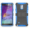 Dual Layer Rugged Tough Shockproof Case for Samsung Galaxy Note 4 - Blue