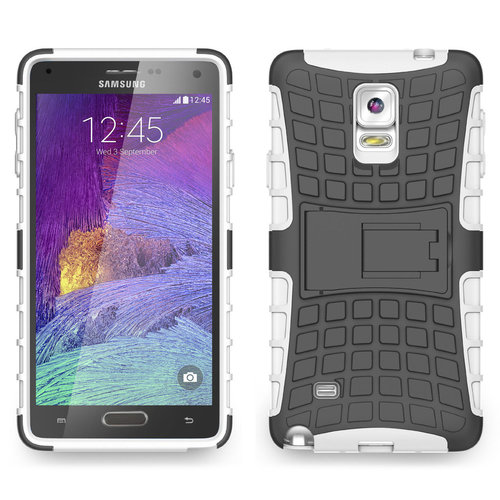 Rugged Tough Shockproof Case for Samsung Galaxy Note 4 - White