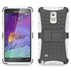 Dual Layer Rugged Tough Shockproof Case for Samsung Galaxy Note 4 - White