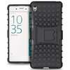 Dual Layer Rugged Tough Shockproof Case for Sony Xperia XA - Black