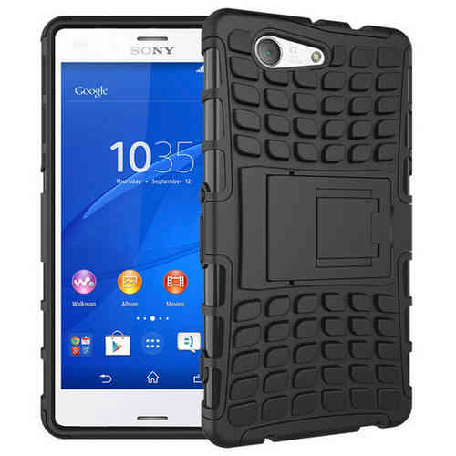 Dual Layer Rugged Tough Shockproof Case & Stand for Sony Xperia Z3 Compact