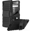 Dual Layer Rugged Tough Shockproof Case & Stand for Sony Xperia Z5 - Black