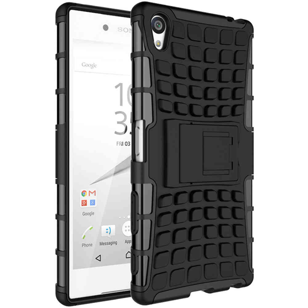 Rugged Tough Shockproof Case For Sony Xperia Z5 Premium Black