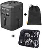 Ultimate Travel Bundle - Adapter & Cable Organiser & Carry Bag