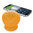 TwitFish Stick 'n' Play Bluetooth Mushroom Suction Speaker - Orange