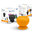 TwitFish Stick 'n' Play Bluetooth Mushroom Suction Speaker - Orange