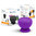 TwitFish Stick 'n' Play Bluetooth Mushroom Suction Speaker - Purple