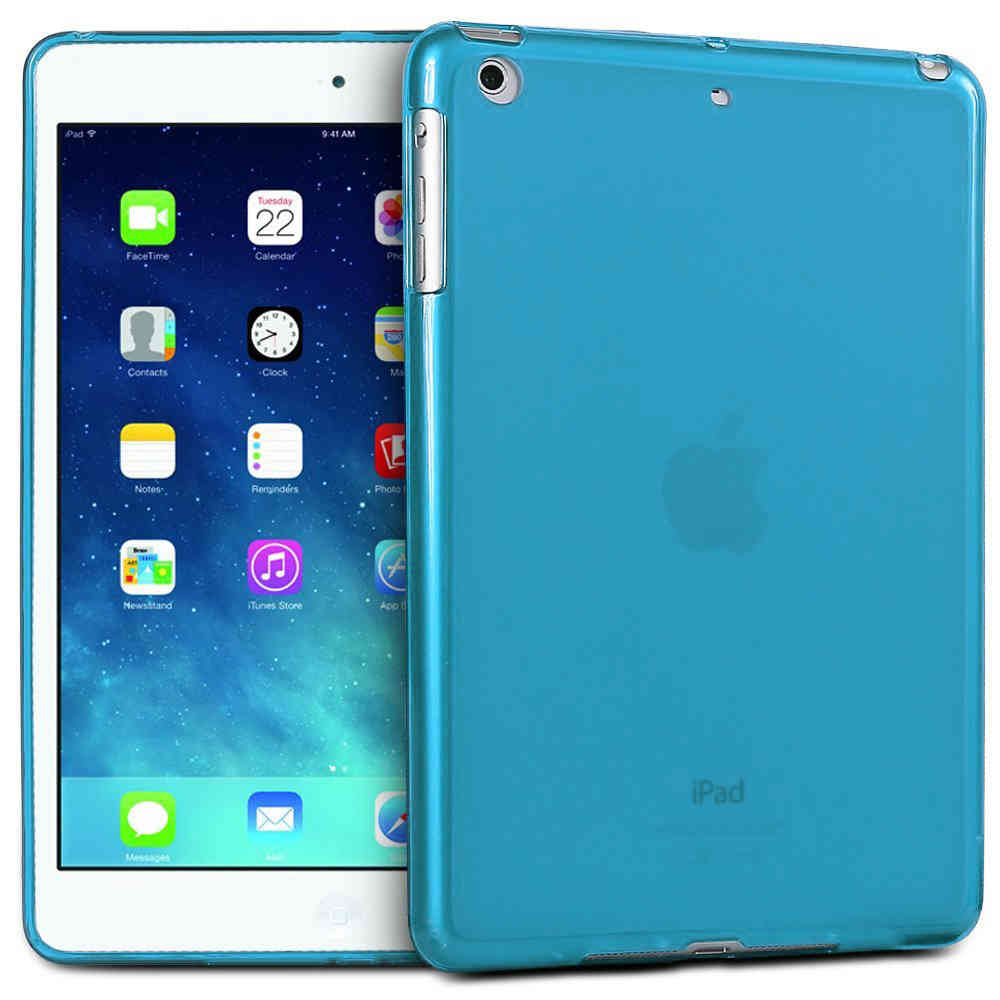 Flexi Gel Case for Apple iPad Mini 3 / 2 / 1 - Light Blue (Two-Tone)