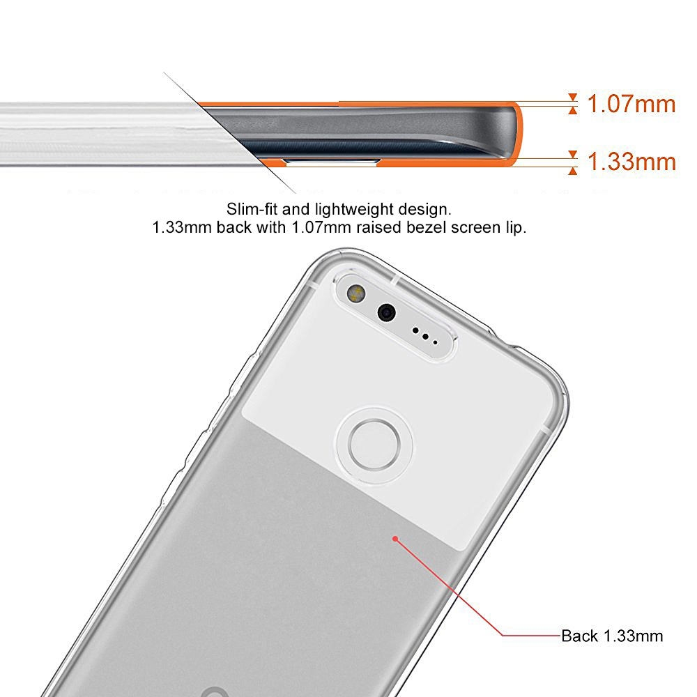 Flexi Slim Gel Case for Google Pixel - Clear (Gloss Grip)