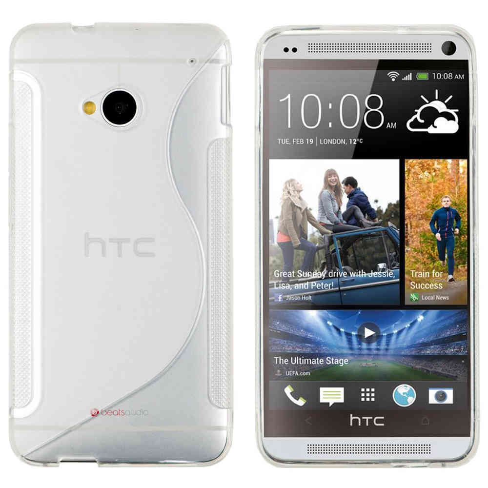 Souvenir Overeenstemming Medisch S-Line Flexi Case - HTC One M7 (Clear Frost)