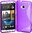 S-Line Flexi Gel Case for HTC One M7 - Purple (Two-Tone)