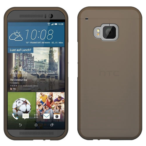 Flexi Gel Smoke Case for HTC One M9 - Black (Two-Tone)