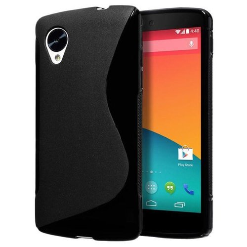 S-Line Flexi Gel Case for Google Nexus 5 - Black (Two-Tone)