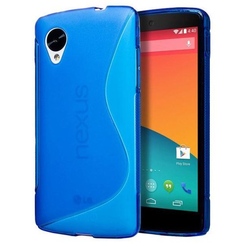 S-Line Flexi Gel Case for Google Nexus 5 - Blue (Two-Tone)