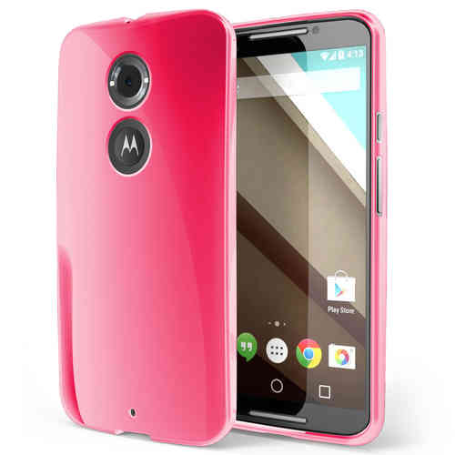 Flexi Slim Gel Case for Motorola Moto X (2nd Gen) - Hot Pink (Gloss)