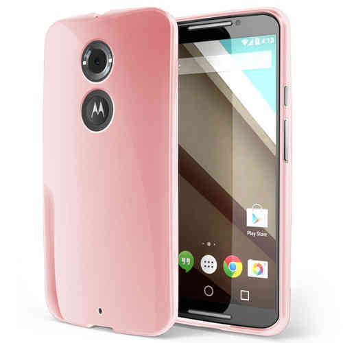 Flexi Slim Gel Case for Motorola Moto X (2nd Gen) - Light Pink (Gloss)