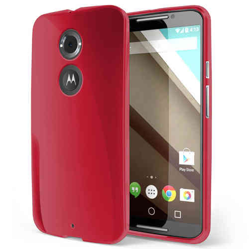 Flexi Slim Gel Case for Motorola Moto X (2nd Gen) - Red (Gloss)