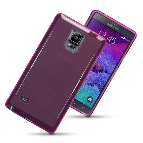Flexi Gel Case for Samsung Galaxy Note 4 - Smoke Pink (Two-Tone)