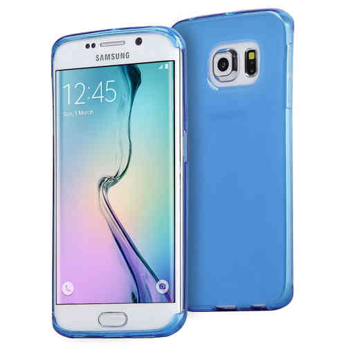 Flexi Gel Case for Samsung Galaxy S6 Edge - Smoke Blue (Two-Tone)