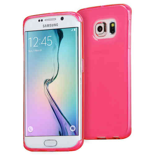 Flexi Gel Case for Samsung Galaxy S6 Edge - Smoke Pink (Two-Tone)