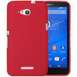 Flexi Gel Case for Sony Xperia E4g - Frosted Red (Two-Tone)